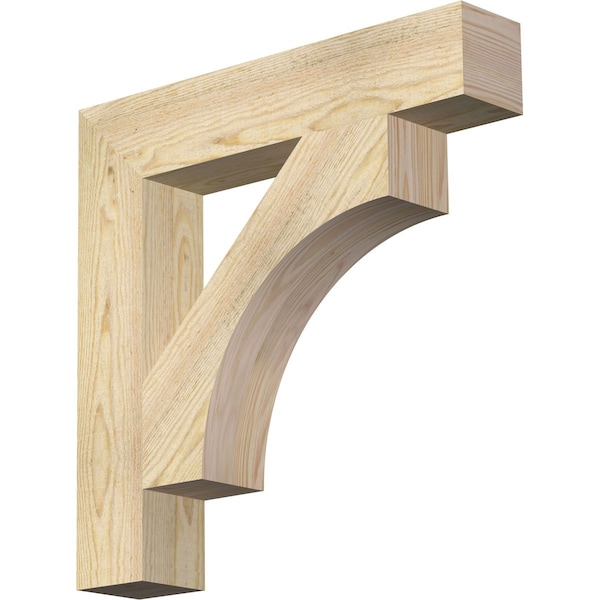 Ekena Millwork Westlake Block Rough Sawn Bracket, Douglas Fir, 4"W x 22"D x 22"H BKT04X22X22WTL05RDF - main